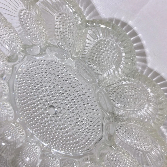 Vintage Indiana Clear Glass Hobnail Deviled Egg Platter Tray Dish - Picture 7 of 11